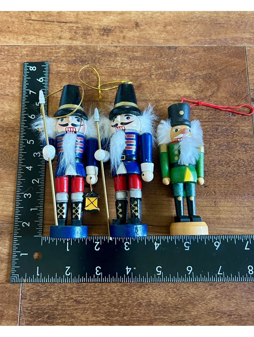 Vintage International Nutcracker Collection Wooden Nutcracker Ornaments Set of 3